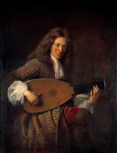 Portret van Charles Mouton (1626-1710) luitspeler