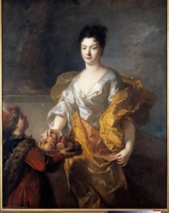 Portret van de hertogin van La Force. Schilderij door Francois De Troy door Francois de Troy