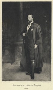 De Prins van Wales, de toekomstige koning Edward VII, als Bencher van de Middle Temple door Frank (after) Holl