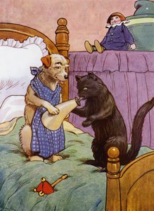 Illustratie voor Old Mother Hubbard door Frank Adams