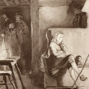 Illustratie voor The Scholar-Gipsy door Matthew Arnold (kleur litho)