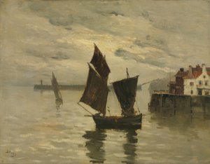 Havenscène door Frank Boggs
