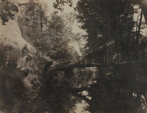 Landschap met Zittende Figuur aan de Oever van een Stroom, c. 1856