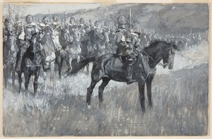 Cromwell en zijn mannen zingen de 117e psalm bij de slag om Dunbar door Frank Craig