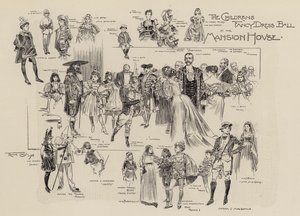 Het kinderbal met verkleedkleding in het Mansion House door Frank Craig