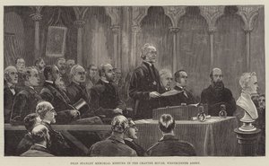 Dean Stanley herdenkingsbijeenkomst in de kapittelzaal, Westminster Abbey