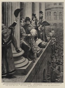 God save the King, de Scene bij het Mansion House na de Proclamatie door Frank Dadd