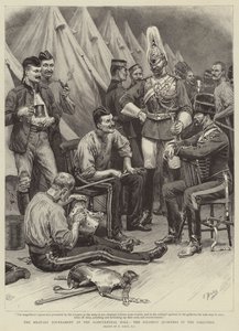 Het Militaire Toernooi in de Agricultural Hall, de Soldatenkwartieren in de Galerijen door Frank Dadd