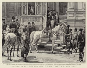 De Sultan Thuis, Abdul Hamid gaat een rit maken in het Park van het Yildiz Paleis door Frank Dadd