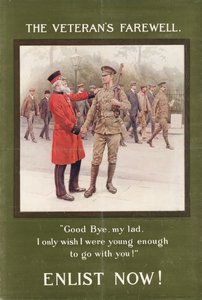Het afscheid van de veteraan (litho)