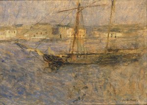 Schepen voor anker, Cherbourg nr. I, n.d. door Frank Edwin Scott