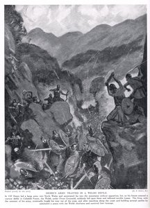 Het leger van Henry gevangen in een Welshe kloof, jaren 1920 door Frank Gillett