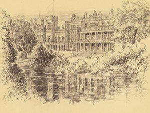 Knowsley Hall (litho) door Frank Greenwood