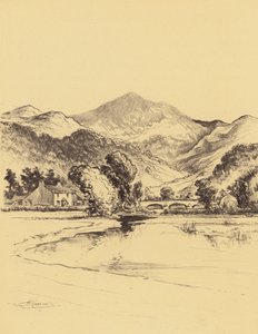 De vallei van de Duddon (litho)