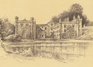 Towneley Hall, Burnley (litho)