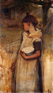 Meisje met bloemen door Frank Holl