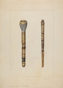 Koehoorn wandelstok door Frank J. Mace