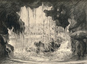 De Grote Cascade, Bois de Boulogne, 1915 door Frank Milton Armington