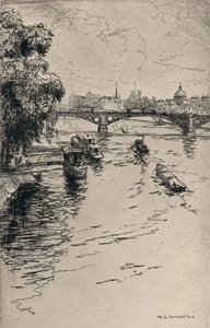 De Pont du Carrousel, 1915 door Frank Milton Armington