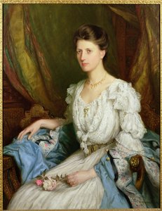 Portret van een Edwardiaanse Dame, Rosalie Sinclair door Frank Moss Bennett