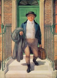 Mr. Pickwick verlaat Doughty Street 48 door Frank Reynolds