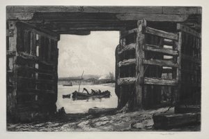 Een span van de oude Battersea-brug