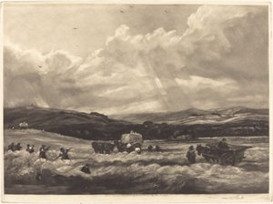 Hooiweide in Yorkshire, 1904 door Frank Short