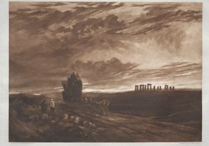 Stonehenge bij Dageraad door Frank Short