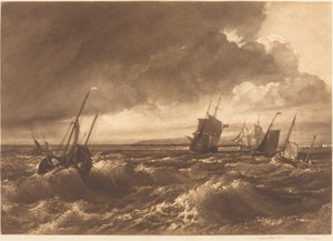 De monding van de Theems, Isle of Sheppey in de verte, 1891 door Frank Short
