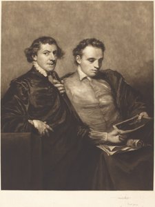 Portret van Twee Heren door Frank Short, after Sir Joshua Reynolds