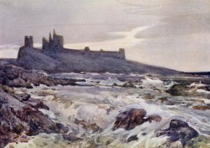 Kasteel Dunstanburgh door Frank Southgate