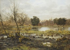 Plattelandstafereel door Frank Walton