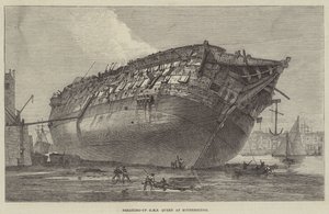 Het Slopen van HMS Queen in Rotherhithe door Frank Watkins