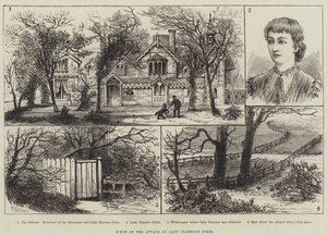 Scène van de aanval op Lady Florence Dixie door Frank Watkins
