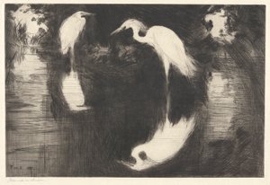 Donkere poel P. 189 Pub.St. door Frank Weston Benson