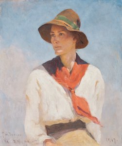Natalie door Frank Weston Benson