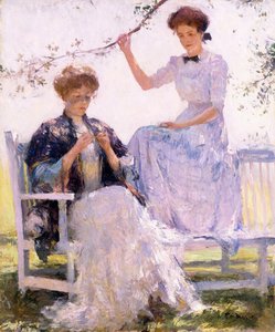 Zon en schaduw, c.1912 door Frank Weston Benson