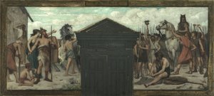 Schets voor het stadhuis van het 15e arrondissement: La Patrie, tussen 1883 en 1884 (olieverf op doek)