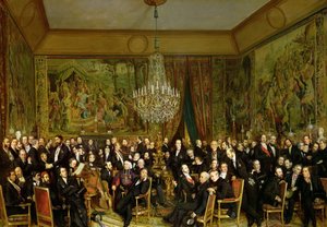 De Salon van Alfred Emilien, Graaf de Nieuwerkerke 1811-1892 in het Louvre, 1855