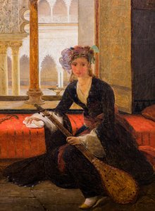 Sultana in een interieur (olieverf op doek)