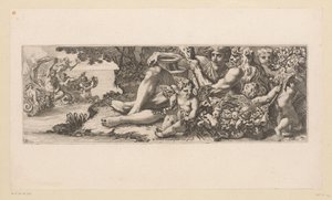 Triomf van Galatea met Hercules en allegorische figuren op de oever door François Bignon (attributed to)