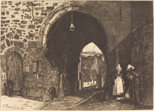De poort van St Malo in Dinan door François Bonvin