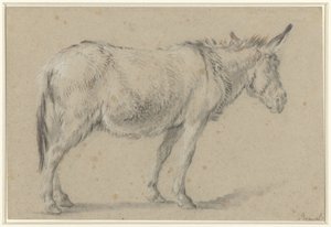 Staande ezel, naar rechts door François Boucher (possibly)