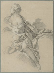 Studie van een vrouw (Clytia); voorbereidende studie voor 