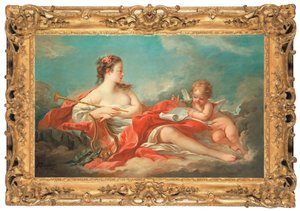 Erato, de Muze van de Liefdespoëzie door François Boucher