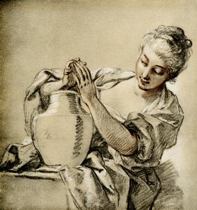 Meisje bij een put door François Boucher