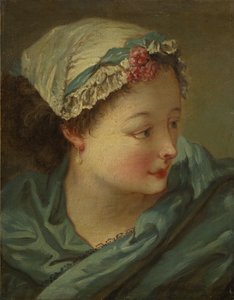 Hoofd van een Jonge Vrouw door François Boucher