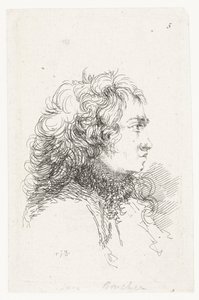 Hoofd van een jongeman door François Boucher