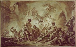 De smederijen van Vulcanus door François Boucher