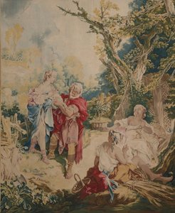 Wandtapijt met Psyche en de Mandenvlechter